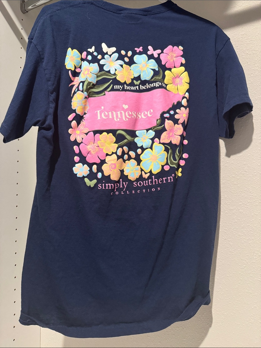 Simply Southern Navy Floral Tennessee Short Sleeve Tee